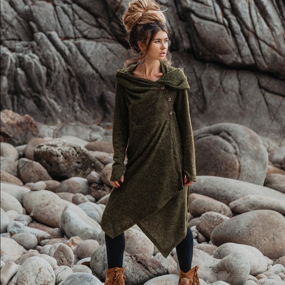 Sweaters - Hooded sweater coat